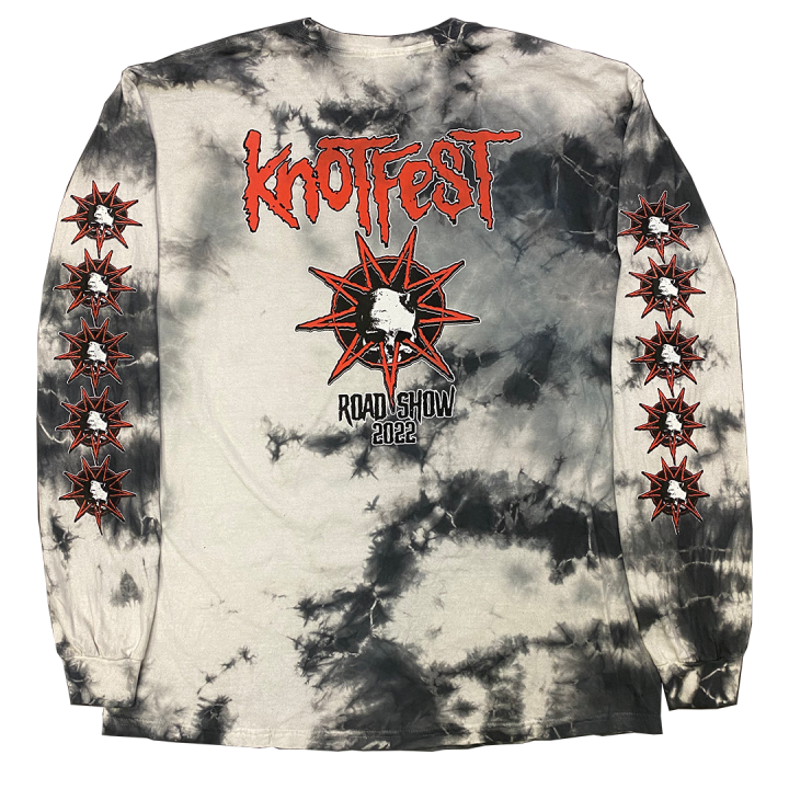 Deathknot Red Bomba Tie Dye Long Sleeve T-Shirt