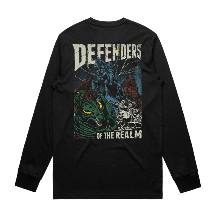 Defender Black Longsleeve Tshirt