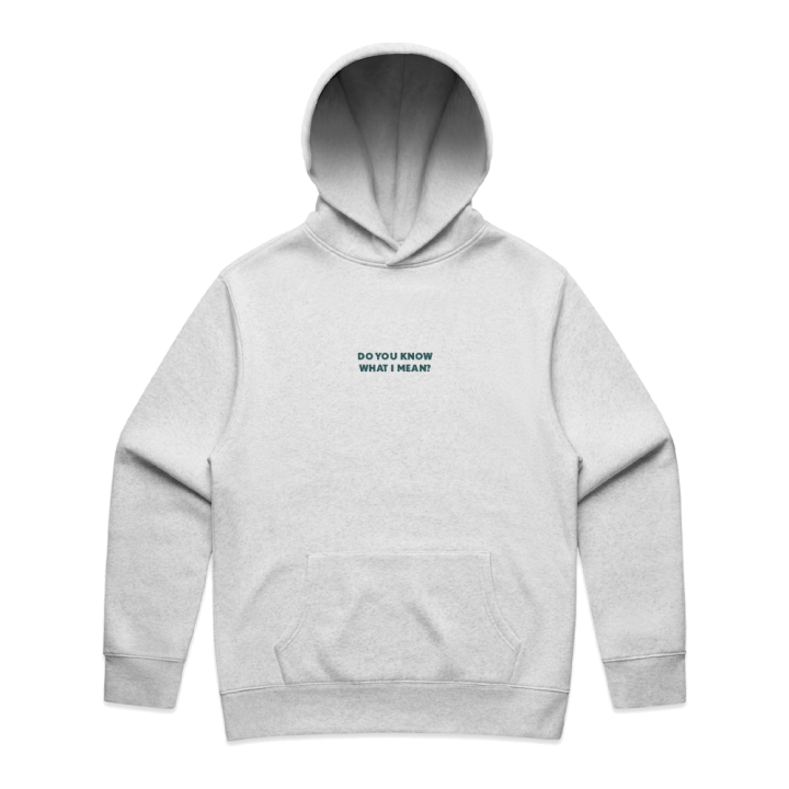 DYKWIM? Embroidered Grey Marle Hoodie