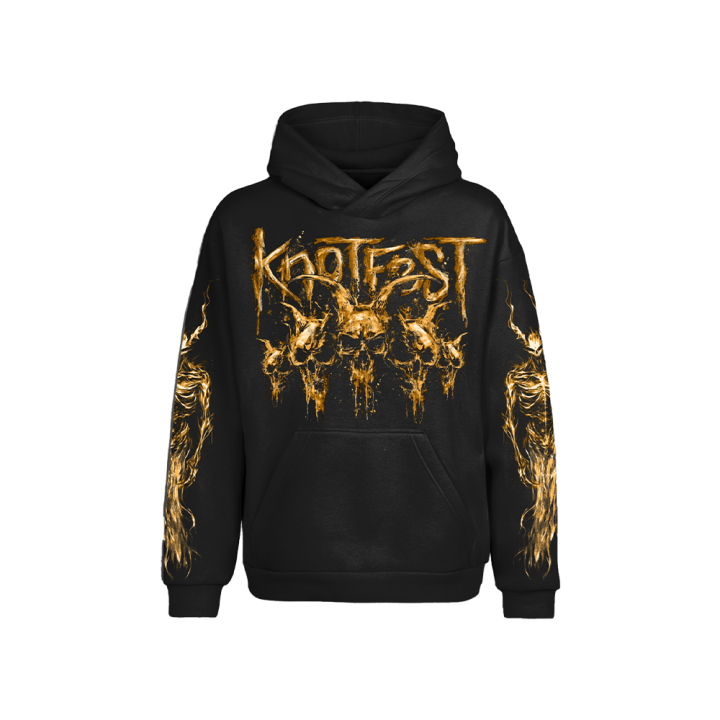 FIRE DRIPPER BLACK PULLOVER HOOD