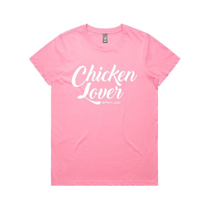 Chicken Lover Pink Ladies Tshirt