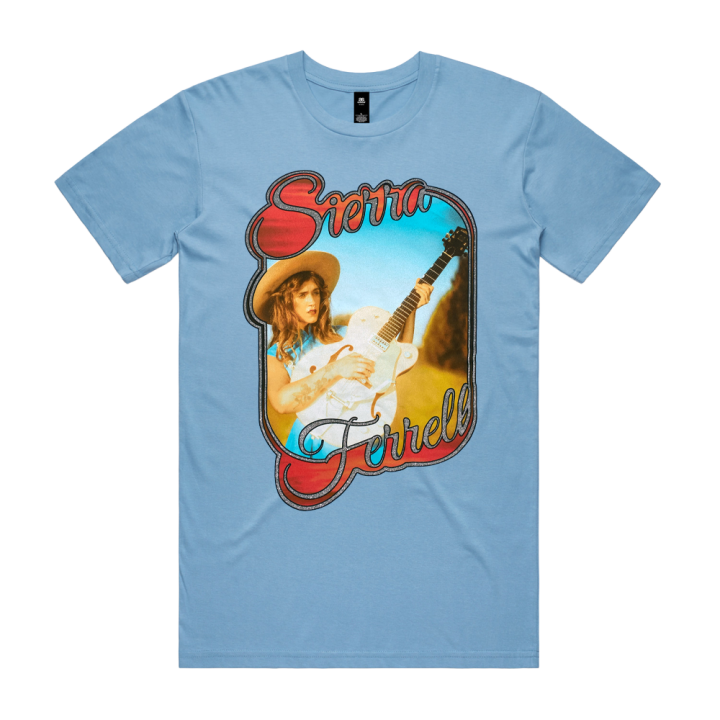 GLITTER GUITAR BLUE TSHIRT