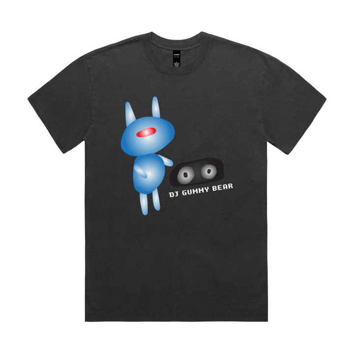 DJ GUMMY BEAR FADED BLACK TSHIRT
