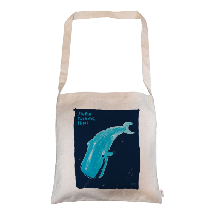 Stupid Idiot Whale Messenger Tote