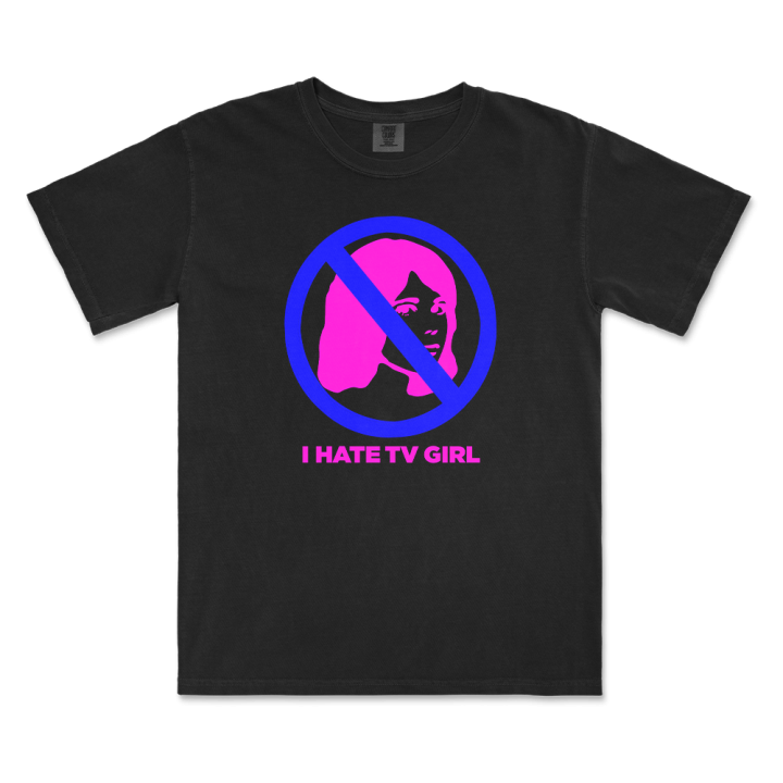 I HATE TV GIRL BLACK TSHIRT