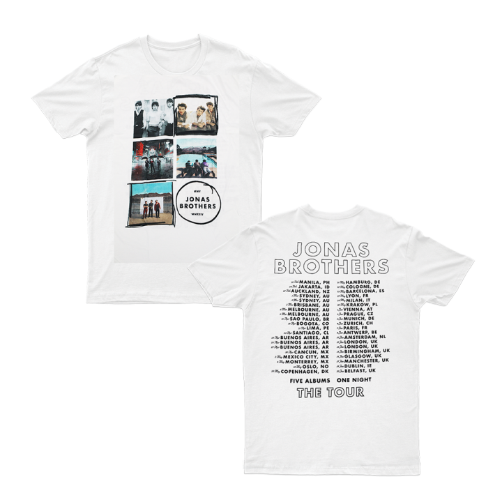 5 Albums White Tshirt