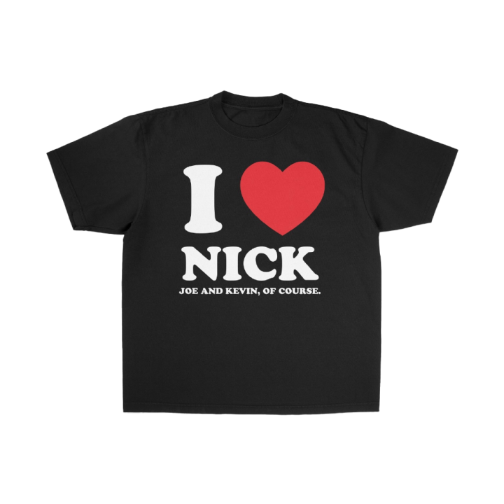 I Love Nick Black Tshirt