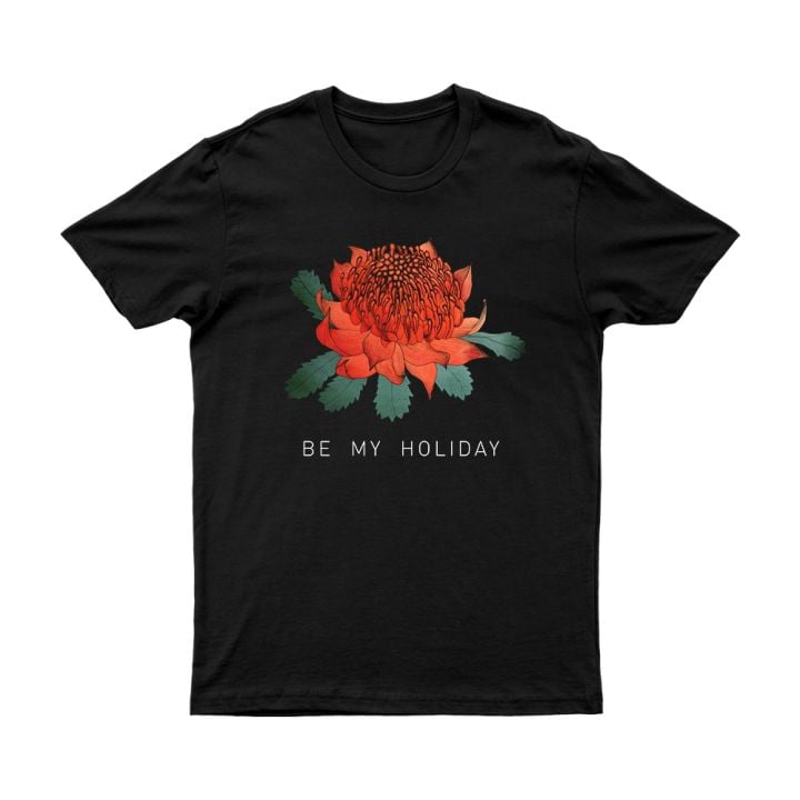 Waratah Black Tshirt