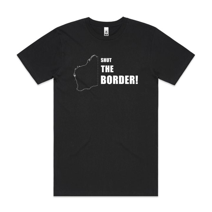 Shut The Border! Mens Black Tshirt
