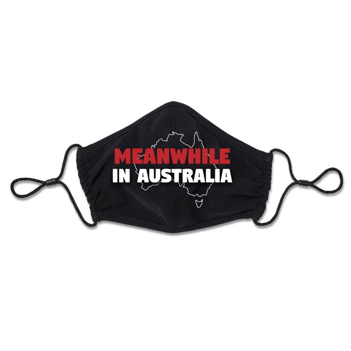 MEANWHILE IN AUSTRALIA MAP FACE MASK