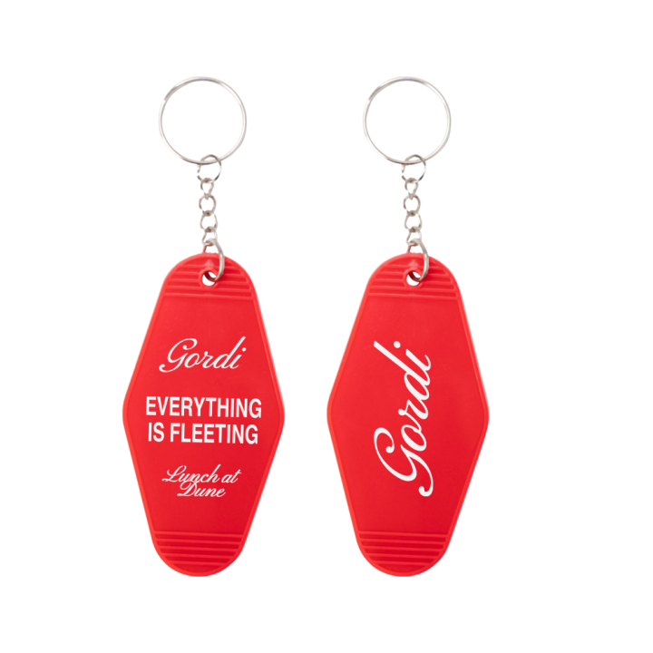 Everything Is Fleeting Red Keychain