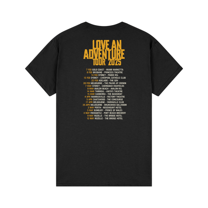 Love An Adventure Black Tour Tshirt