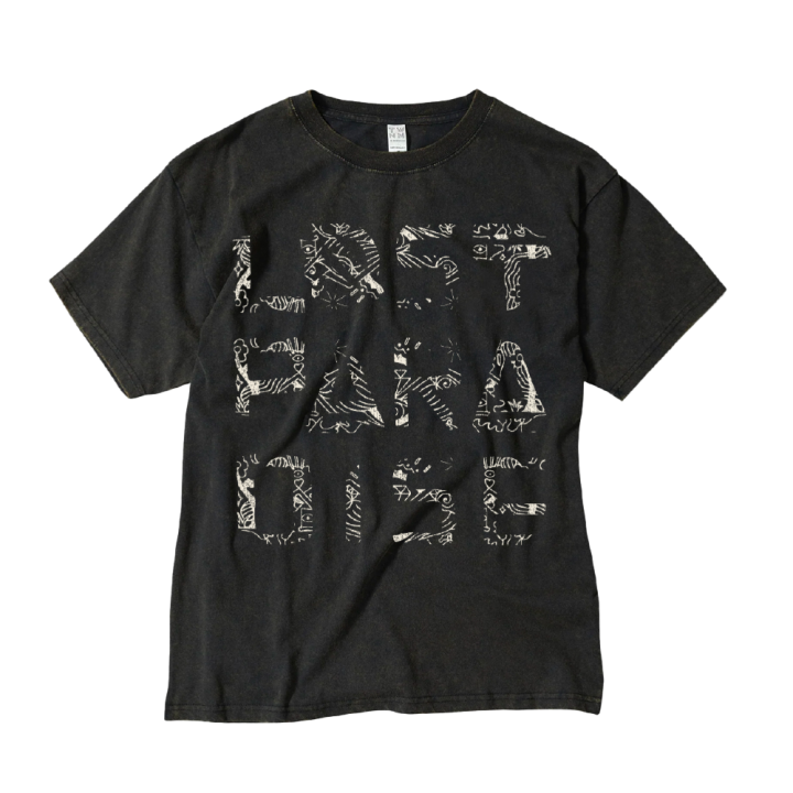 Stacked Logo Dirty Black Tshirt