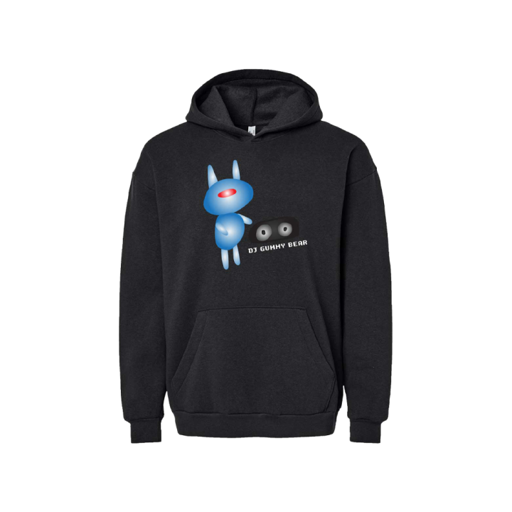 DJ GUMMY BEAR UNISEX BLACK HOODIE