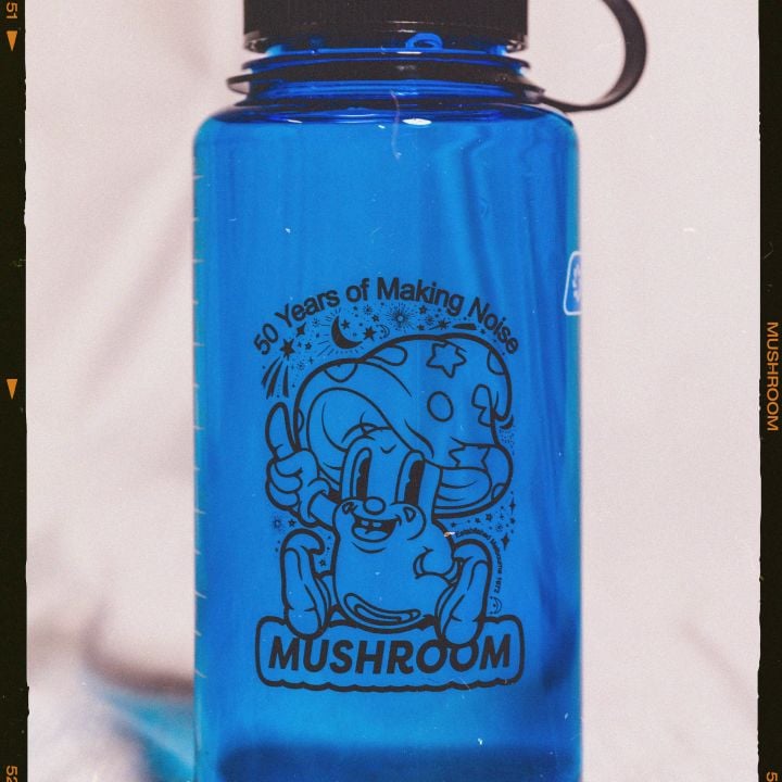 Magic Mushroom Nalgene Bottle Blue