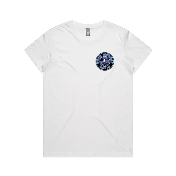 Pocket Badge White Ladies Tshirt