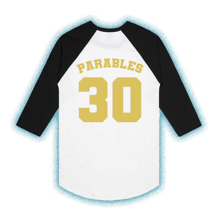 Parables 30th Raglan B&amp;W Tshirt