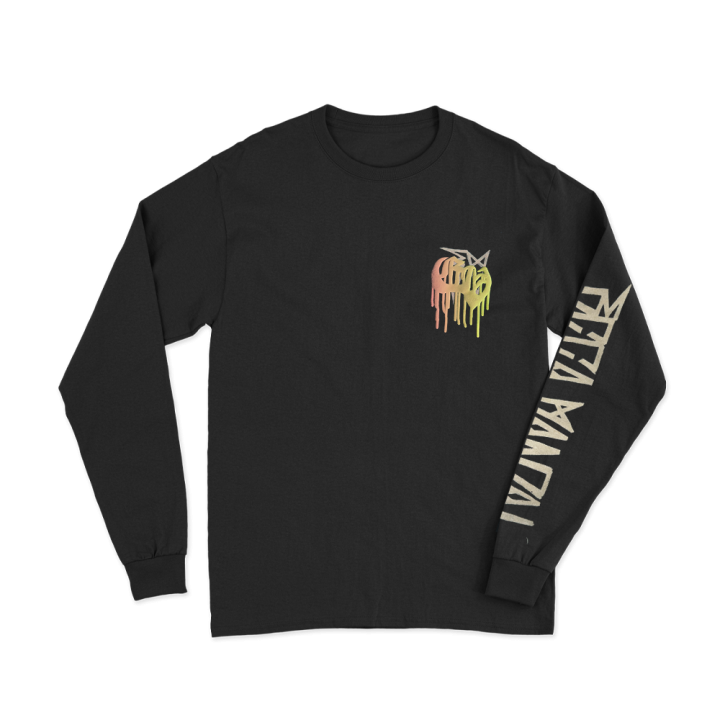Yellow Logo Black Longsleeve Tshirt