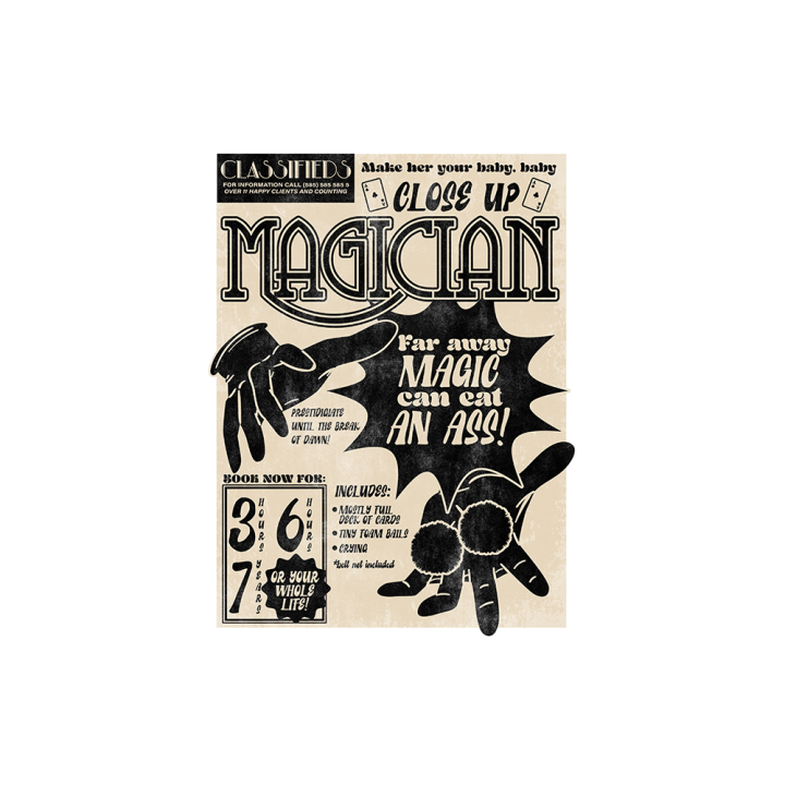 Close Up Magician A3 Print