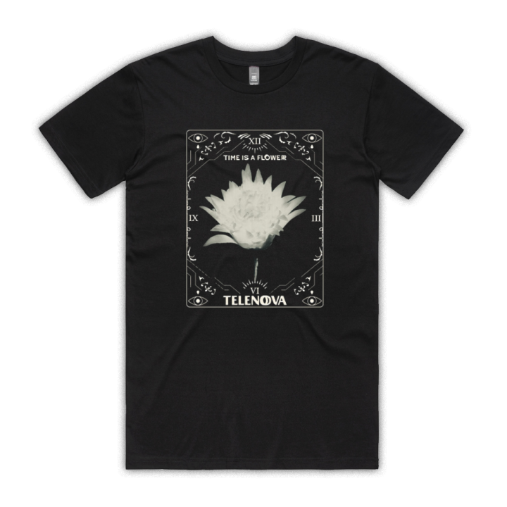 Ornate Flower Black Tshirt