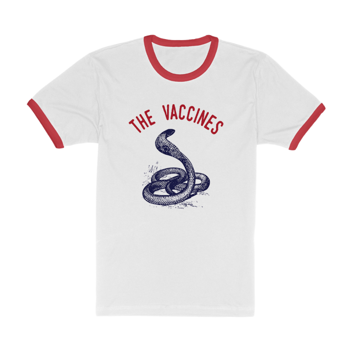 SNAKE WHITE/RED RINGER TSHIRT