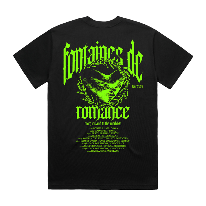 Fontaines D.C. Tour Black T-Shirt (AU &amp; NZ)