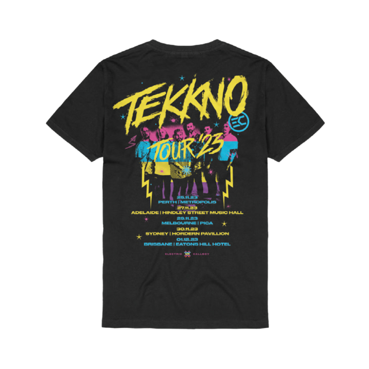 Tekkno Australian Tour 23 Black Tshirt