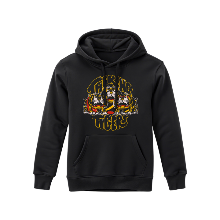 Talking Tigers Black Hoodie