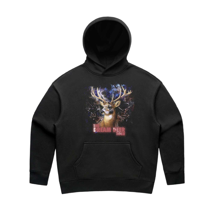 DREAM DEER TOUR LADIES BLACK HOODIE
