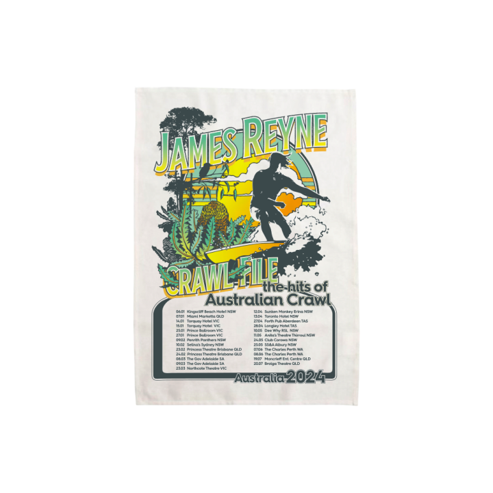 White Tea Towel – Aus Crawl Tour 2024