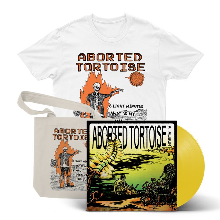 A Album Yellow Vinyl/8 Light Minutes White Tshirt/Natural Tote Bundle Pack
