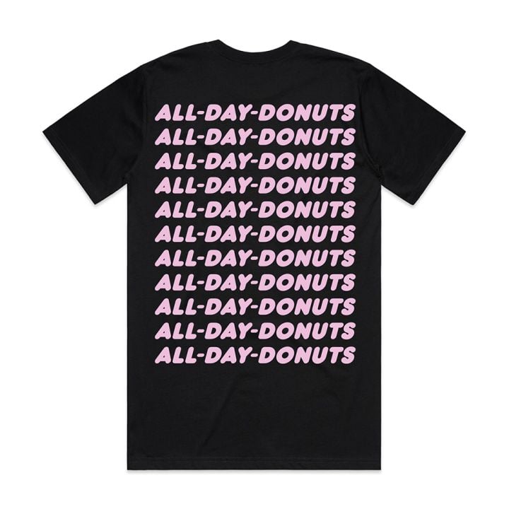 ALL DAY DONUTS BLACK TEE