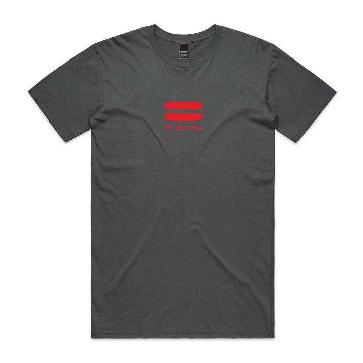 ED SHEERAN - Red Equals Lines Unisex Coal Tshirt