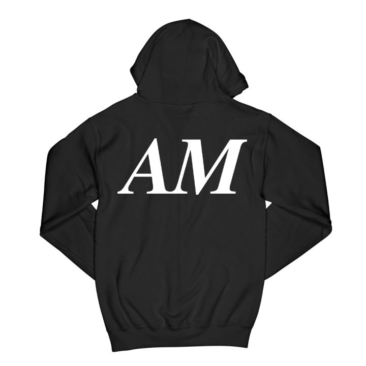 AM Breast Logo Black Hood