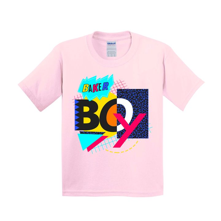 Light Pink 90&#039;s Mash Up Kids Tshirt