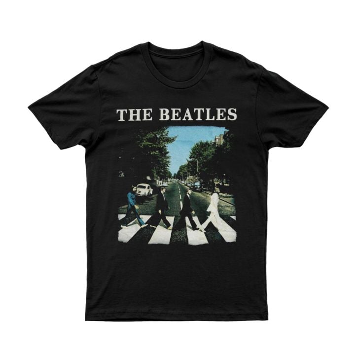 Abbey Road and Logo Black Tshirt