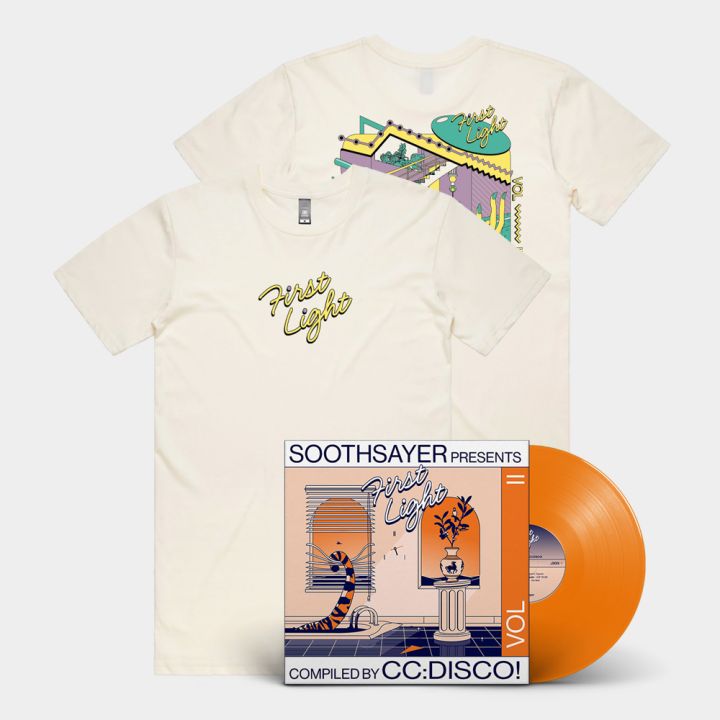 ‘FIRST LIGHT’ VOL. II COMPILED BY CC:DISCO! VINYL, TEE AND STICKER BUNDLE