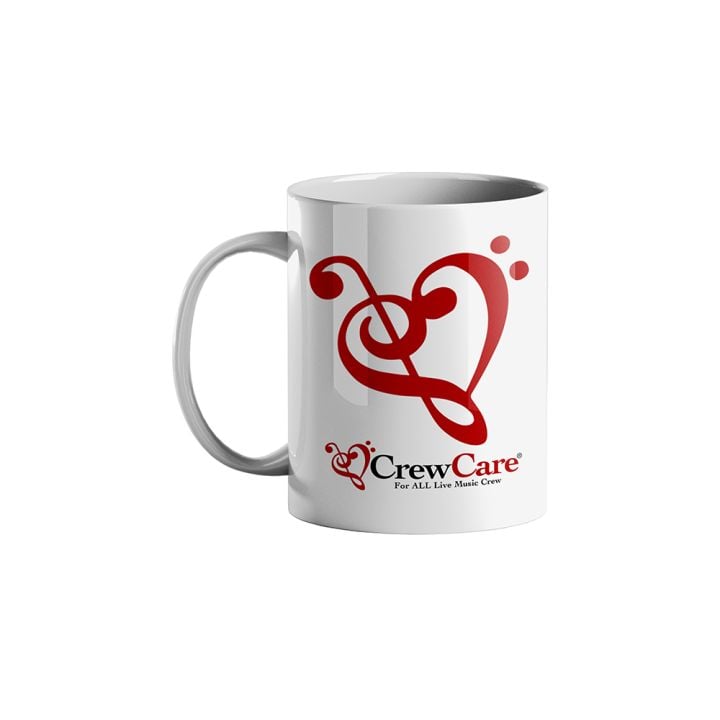 Crew Care White Logo Mug