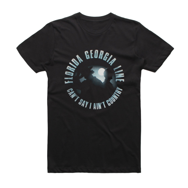Circle Logo Australian Tour Black Tshirt w/dateback