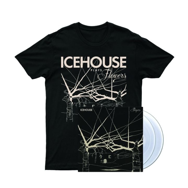 Icehouse Plays Flowers Tshirt/ LP (Clear Vinyl)