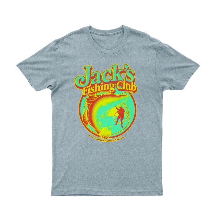 Jack&#039;s Fishing Club Grey MarleTshirt