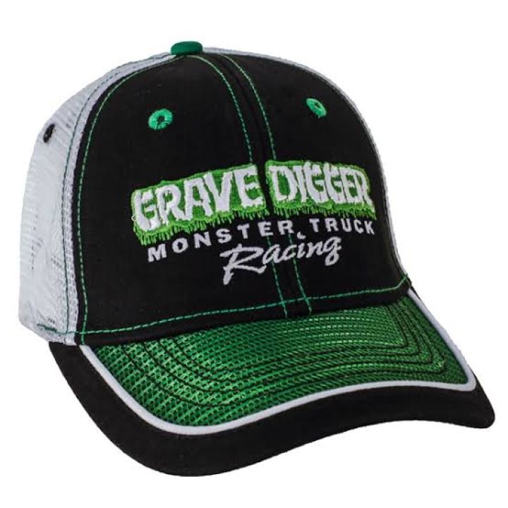 Grave Digger Green Mesh Bill Cap