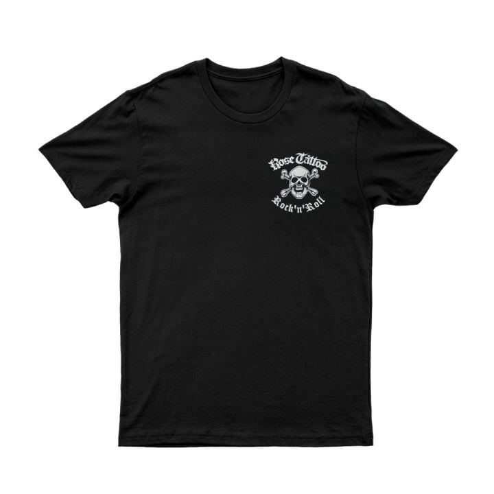 Pocket Skull Rocker/Snakes on Back Black Tshirt