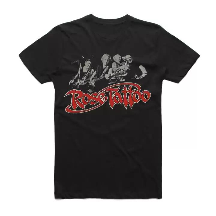 Rock N Roll Outlaw 40th Anniversary Band Photo Black Tshirt