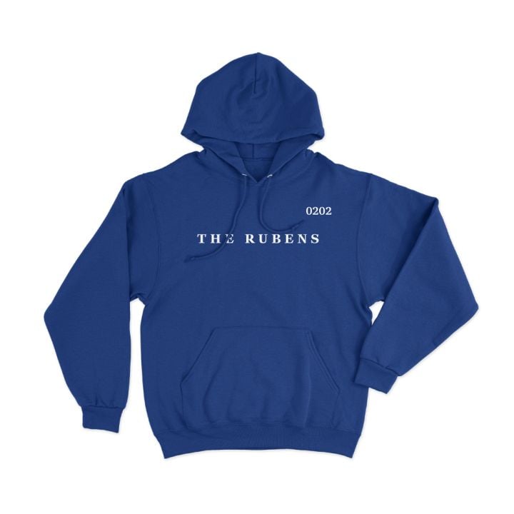 Text Embroidery Blue Hoody