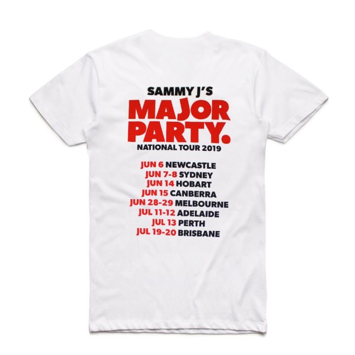 Major Party Tour Dates White Tshirt