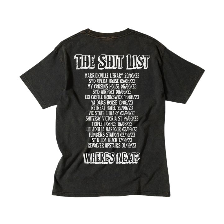 The Shit List Vintage Black Tshirt