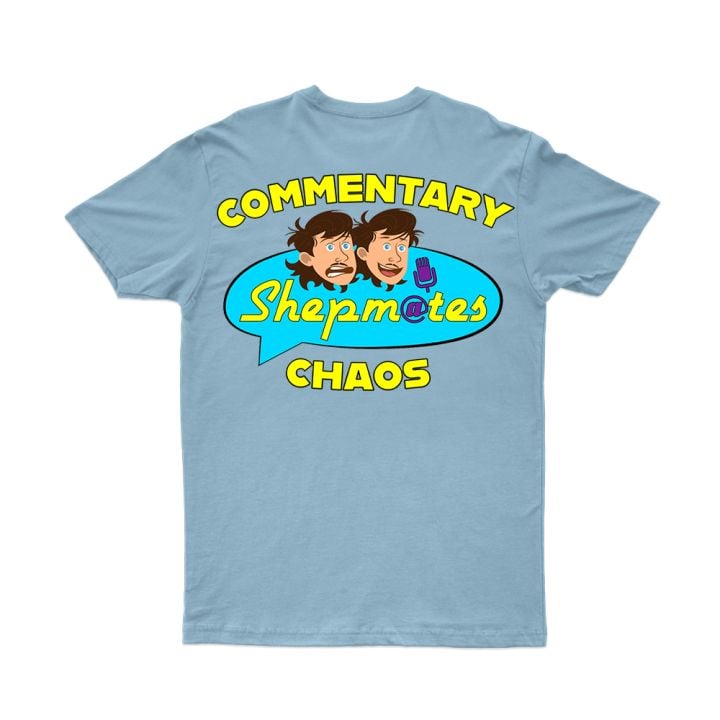 COMMENTARY CHAOS LIGHT BLUE TSHIRT