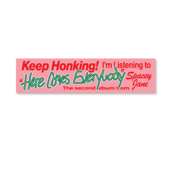Keep Honking pink bumper sticker