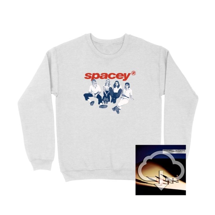 Spacey Band Illustration Grey Crewneck + Digital Download